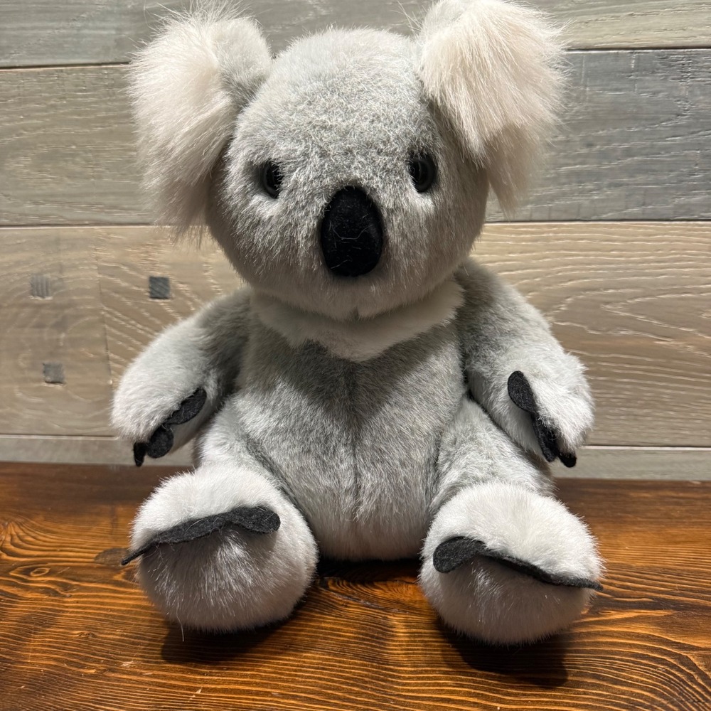Vintage Build-A-Bear Workshop Grey Koala Plush Stuffed Animal Tufted Ears 10"